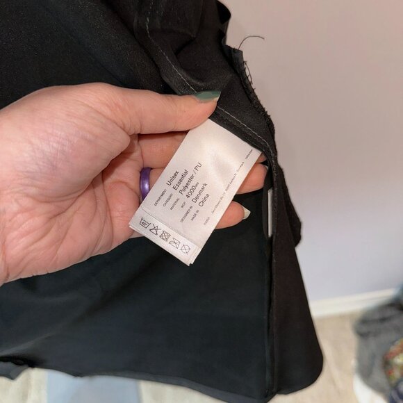 RAINS of Denmark Long Raincoat Jacket Hooded Parka Black Size XXS/XS Unisex - Picture 2 of 6